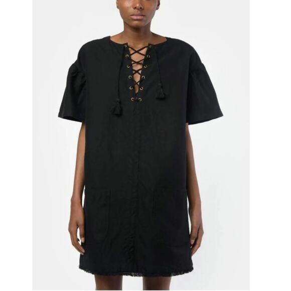 Ulla Johnson Marcelle Linen Blend Dress in Jet, sz 4 - Picture 2 of 16